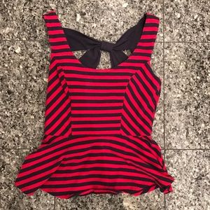 Peplum top with cute bow detail ❤🎀