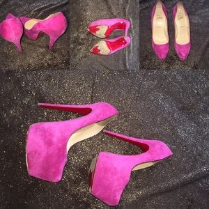 Christian Louboutin Pink Suede Daffs