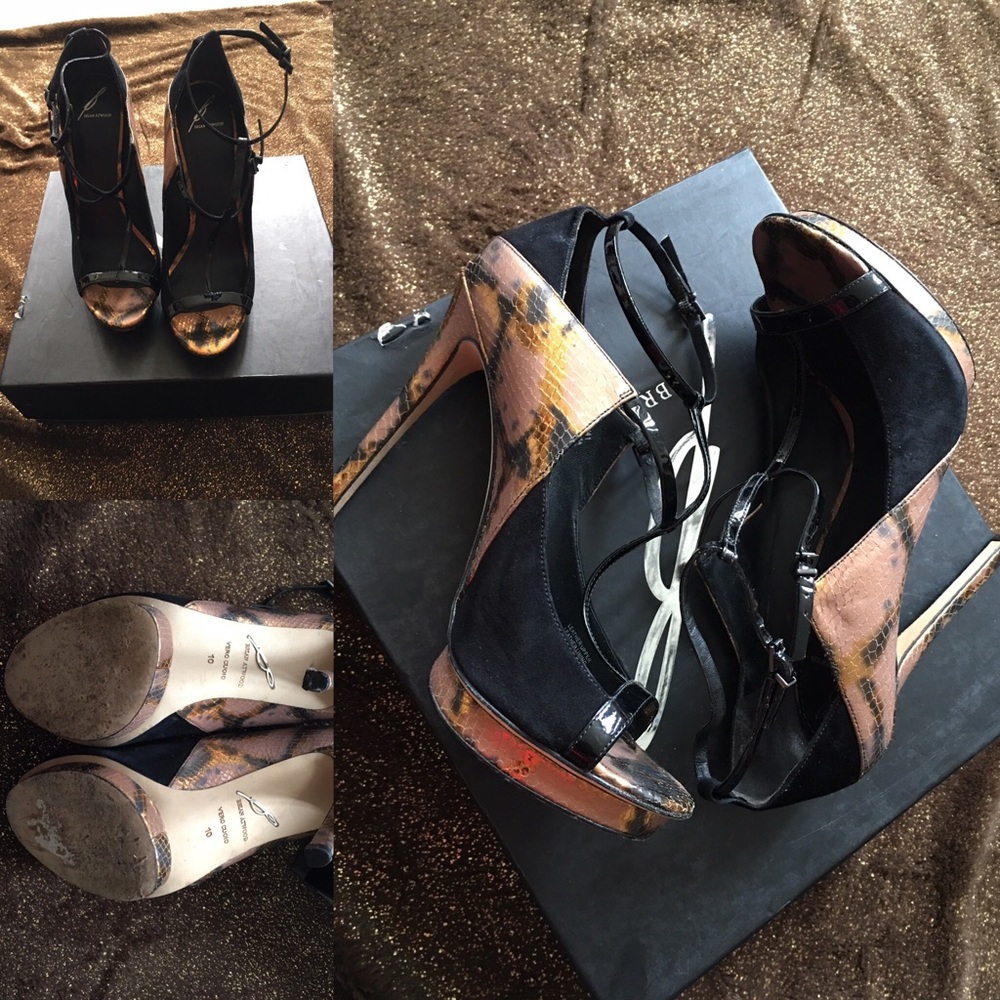 Brian Atwood Double T strap Hells