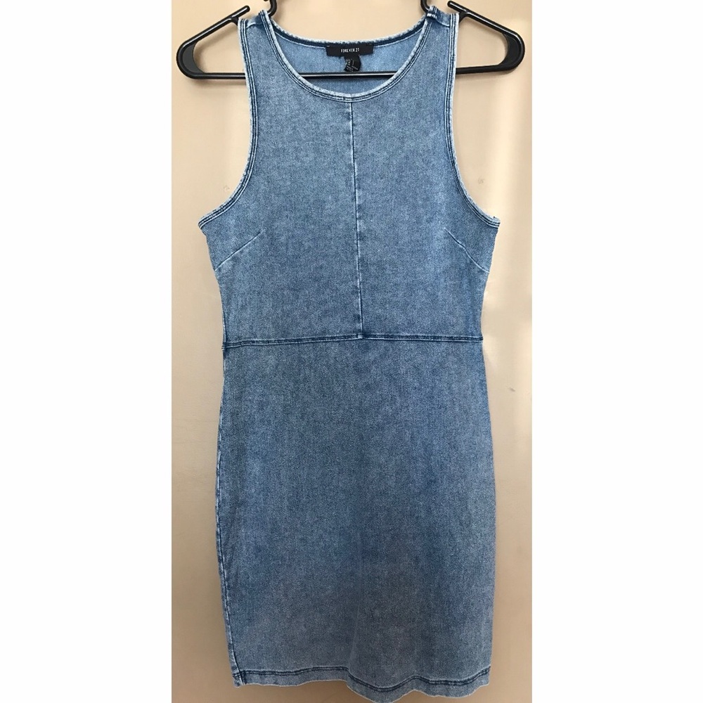 Jean color mini dress