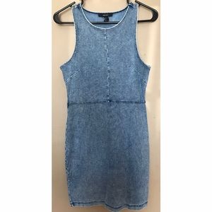 Jean color mini dress