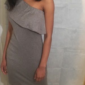 One shoulder straight dress