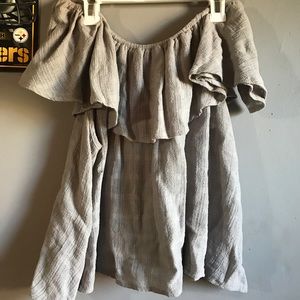 Grey off the shoulder top