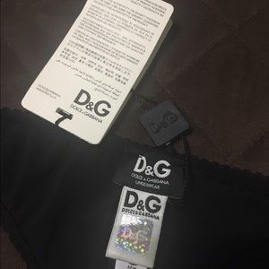 NWT Dolce & Gabbana Black (partial lace) thong