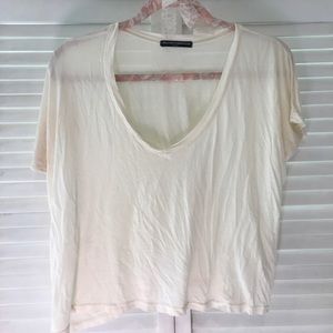 Brandy Melville deep V loose T-shirt