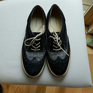 Black/Tweed Oxfords