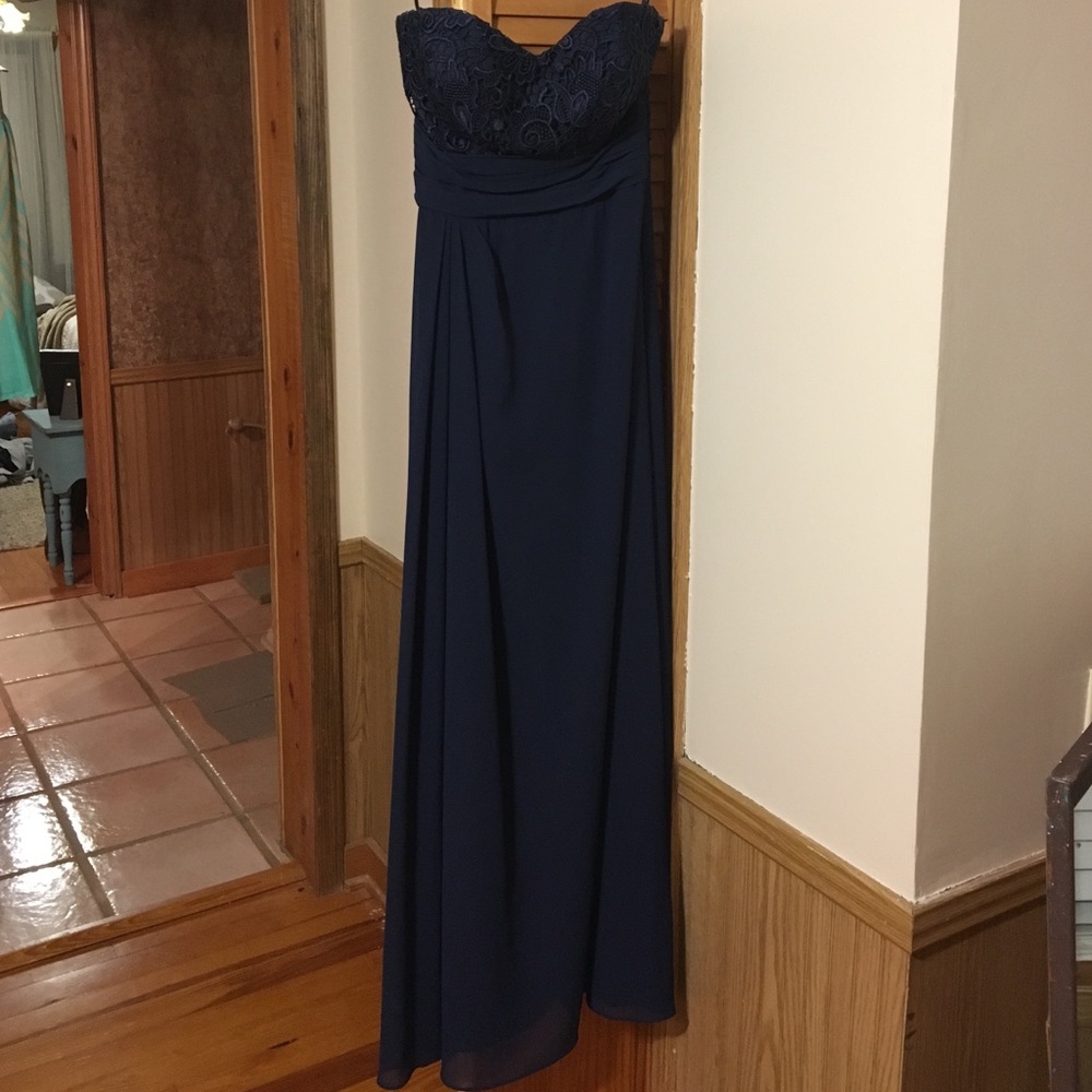 Navy blue long formal dress size 4