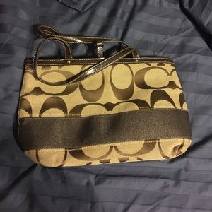 Small brown coach bag