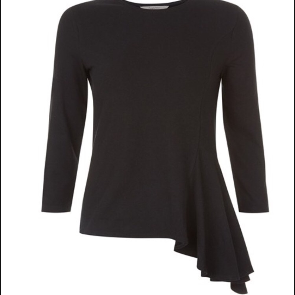 People Tree Daria Drape (black top), size 8