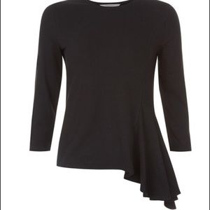 People Tree Daria Drape (black top), size 8