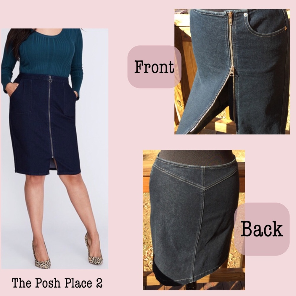 💋 Sexy Full Length Zipper Denim Skirt 💋