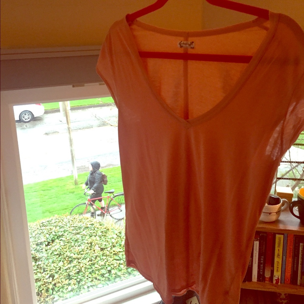 Free people Peach Tee size L