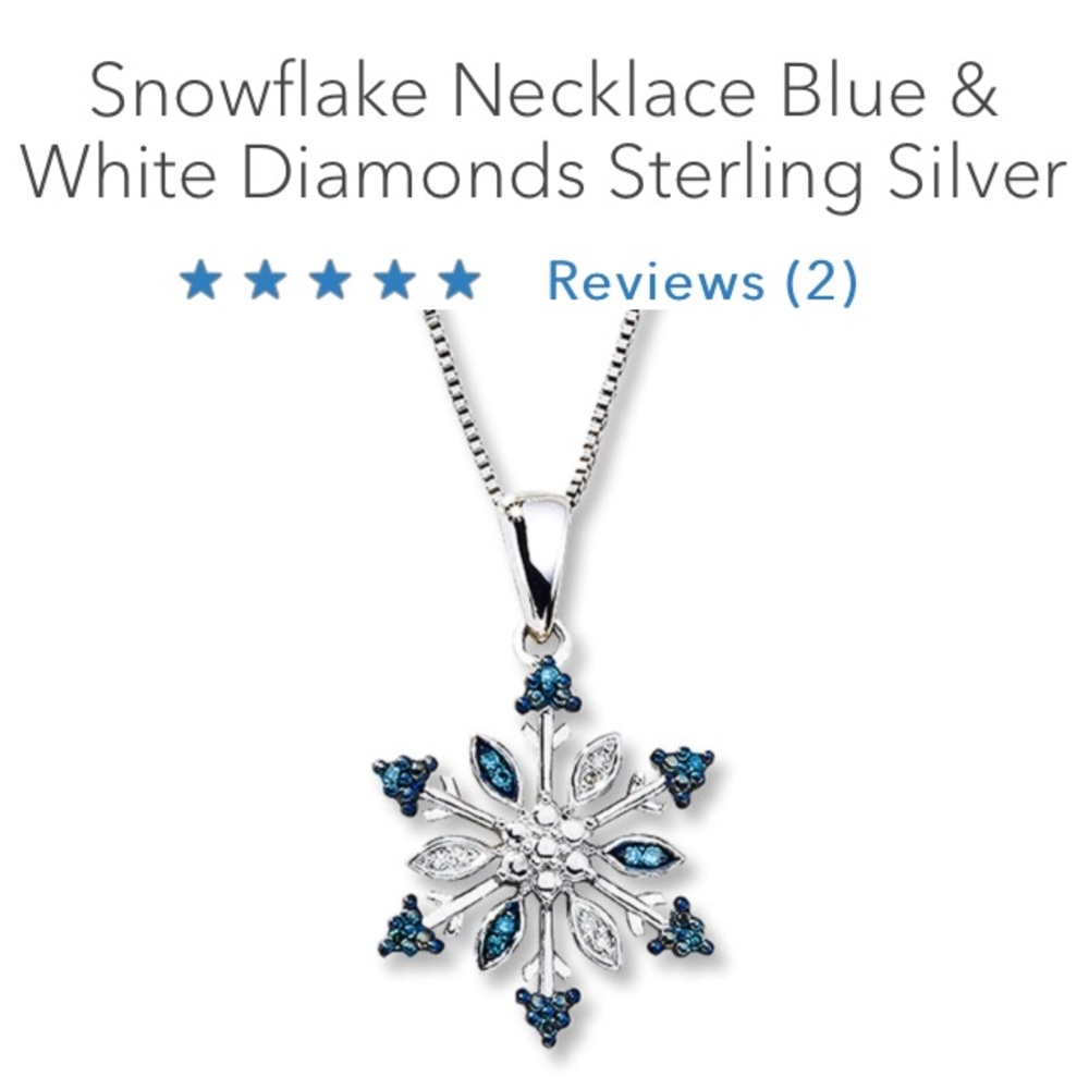 KAY JEWELRY WHITE & BLUE DIAMOND NECKLACE