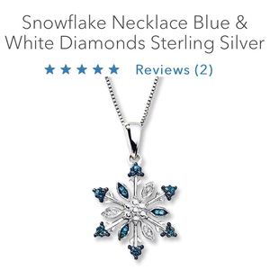 KAY JEWELRY WHITE & BLUE DIAMOND NECKLACE