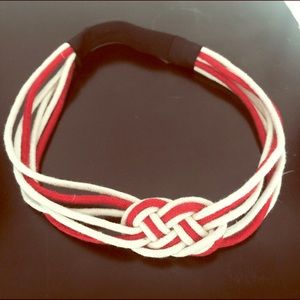 Red and White headband