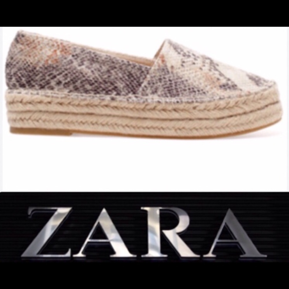Zara Snakeprint Espadrilles