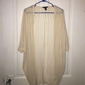 Oversize creme shrug.