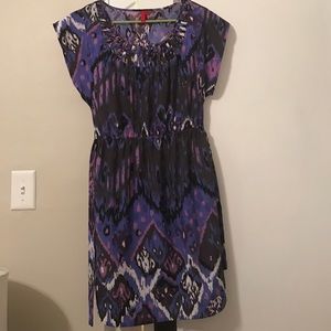 Black/Purple Ikat Dress
