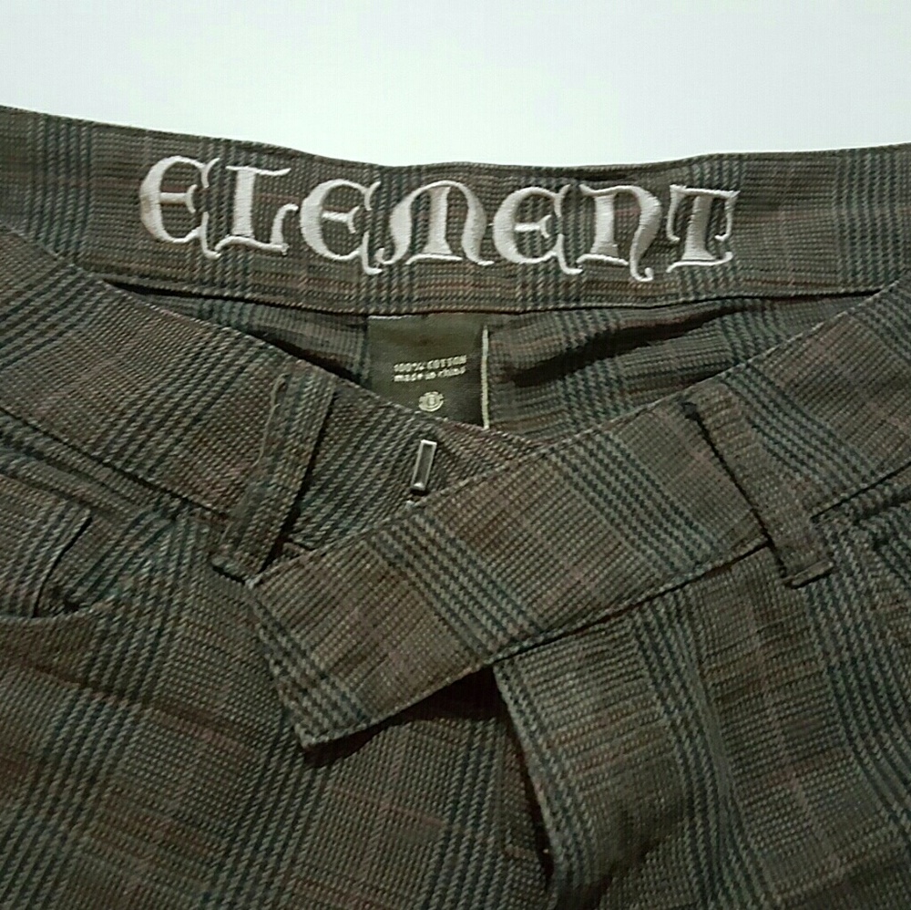 Element size 3 wood & thread plaid pants slacks