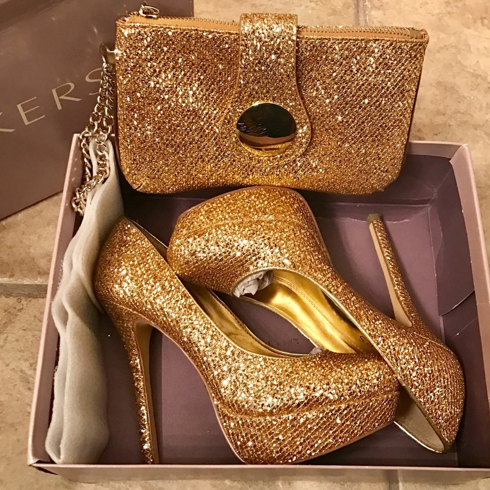 High Heel Stiletto Pumps/W Matching Bag