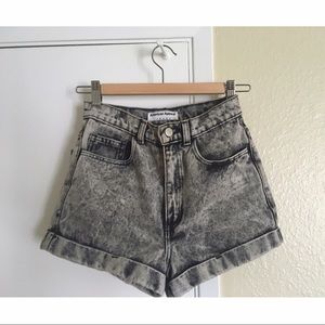 American Apparel High Waist Denim Shorts