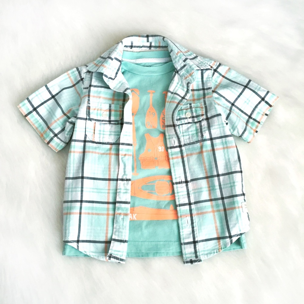 Carter's button down & tee bundle
