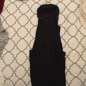 All Saints Midi Black Dress