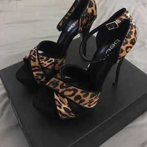 Bebe leopard heels