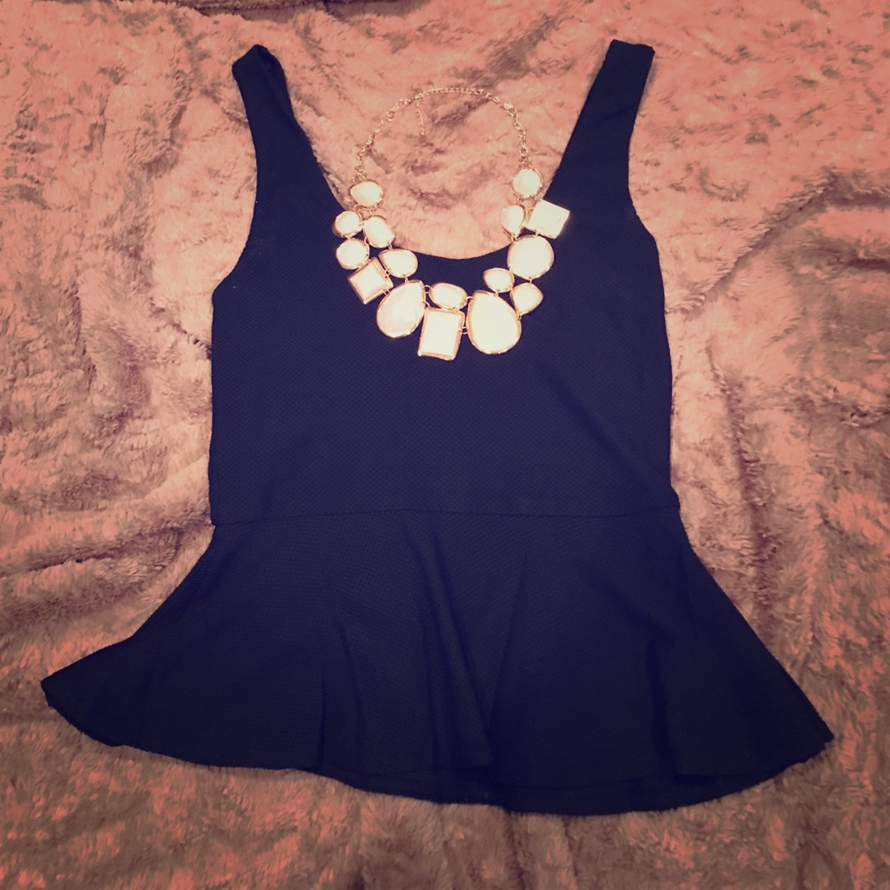 Bebe peplum tank