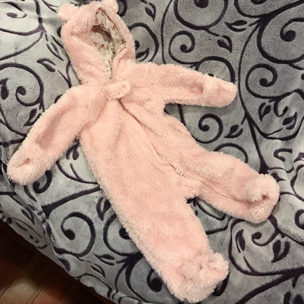Fuzzy bear body suit