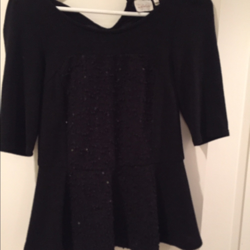 Black Peplum Top