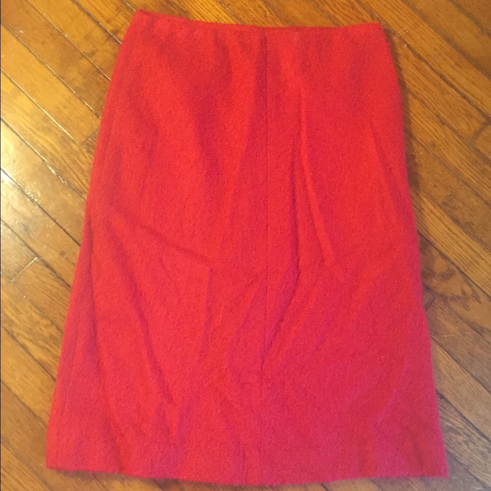 DKNY red pencil skirt