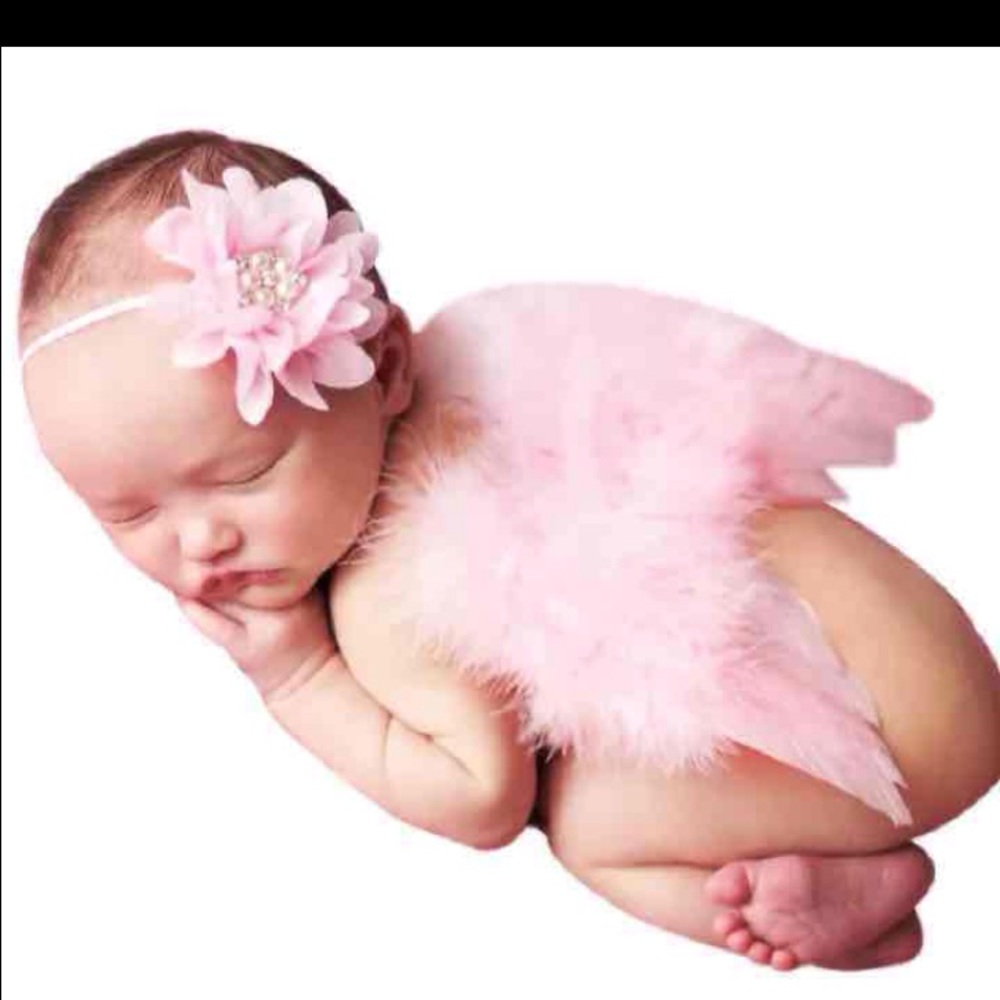 Baby Girl Wings with headband