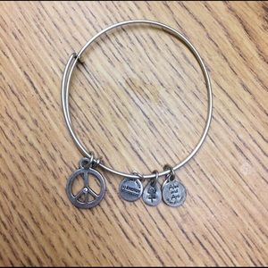 Alex and Ani peace charm bracelet