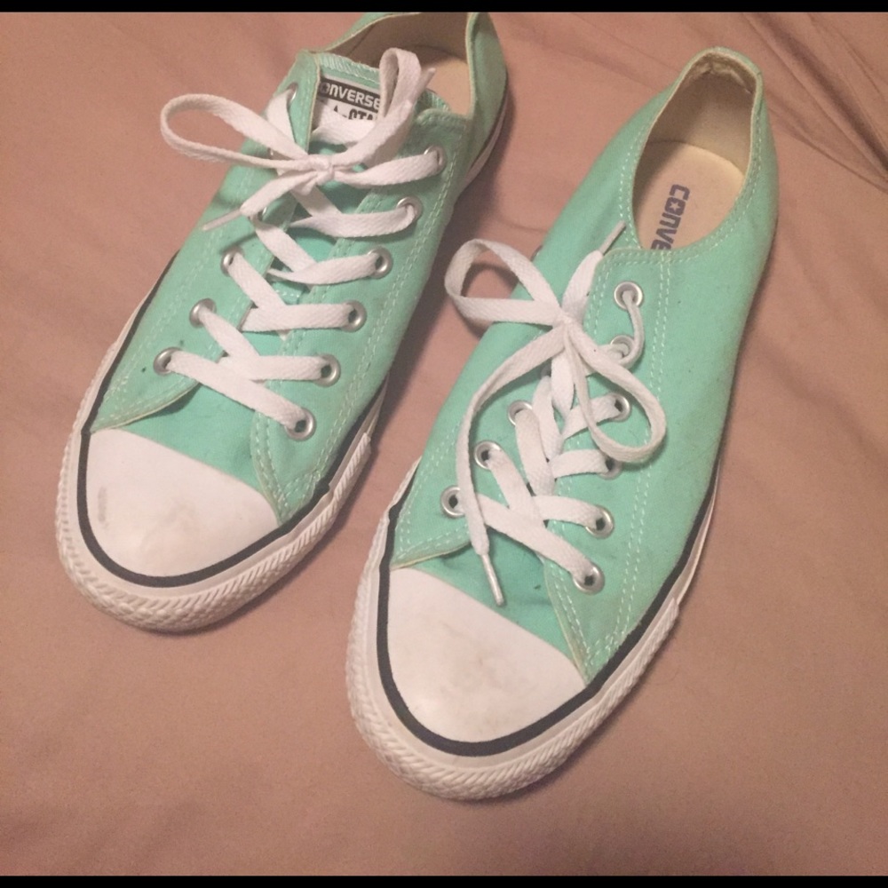 Light teal converse