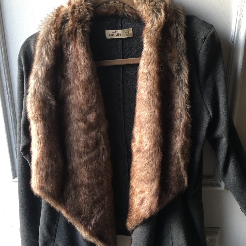 Hollister faux fur sweater