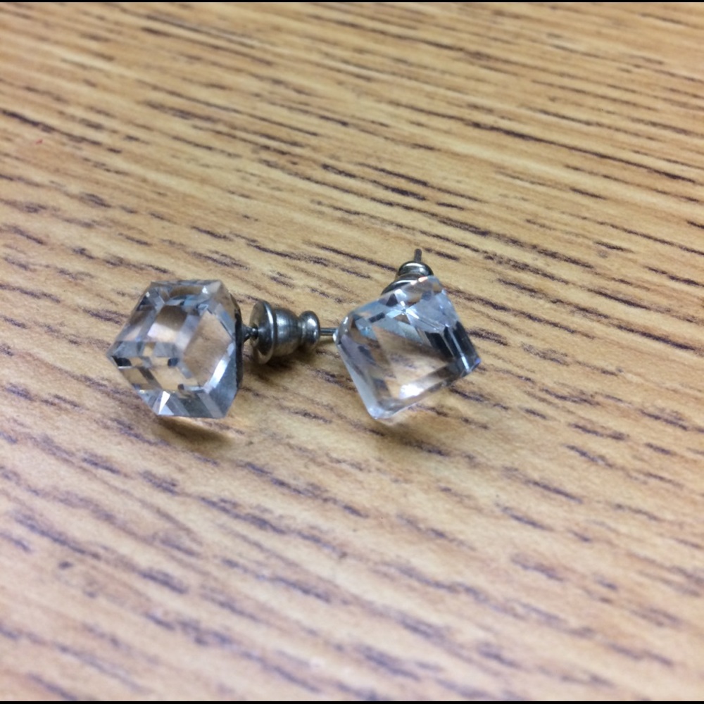 Crystal cube earrings