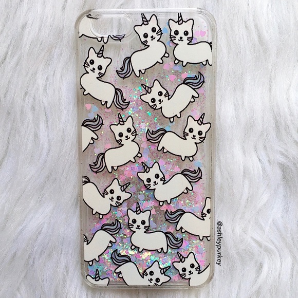 Accessories - SOLD caticorn glitter waterfall iPhone 6/6s case