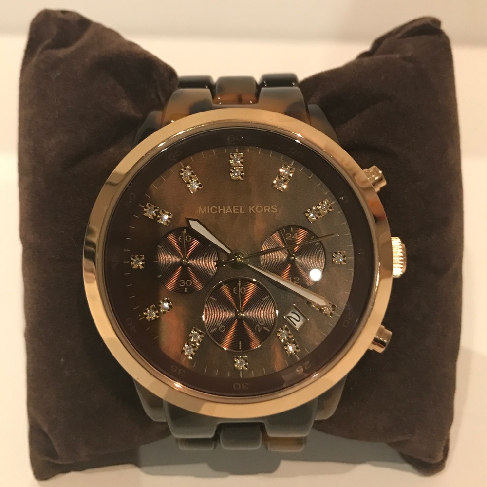 Michael Kors Women's Chronograph Tortoise Watch