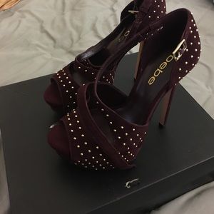 Bebe suede heels