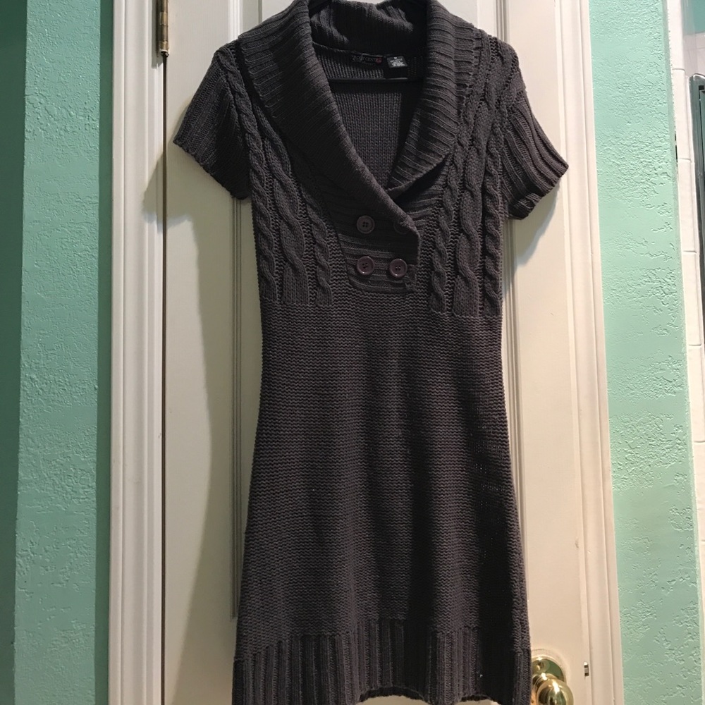 Cute grey sweater dress