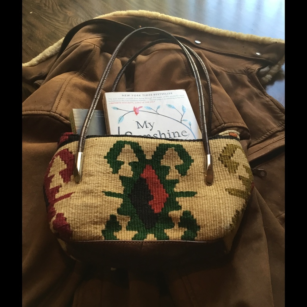 One of a kind, unique small Antique Kilim purse.