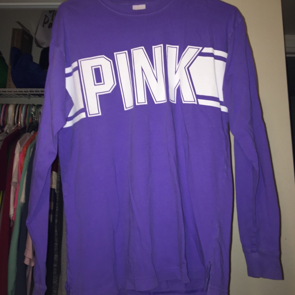 Purple VS Pink campus long sleeve tee!💜🎉