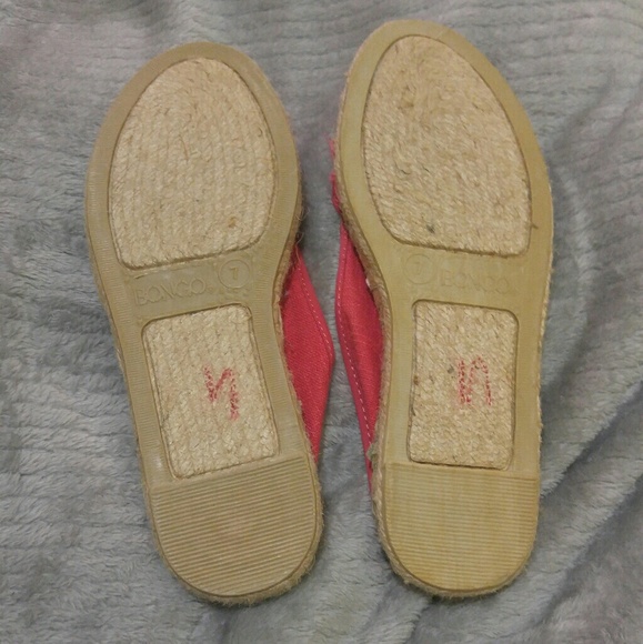 Pink Flower Bongo Flats/Espadrilles - Picture 2 of 6