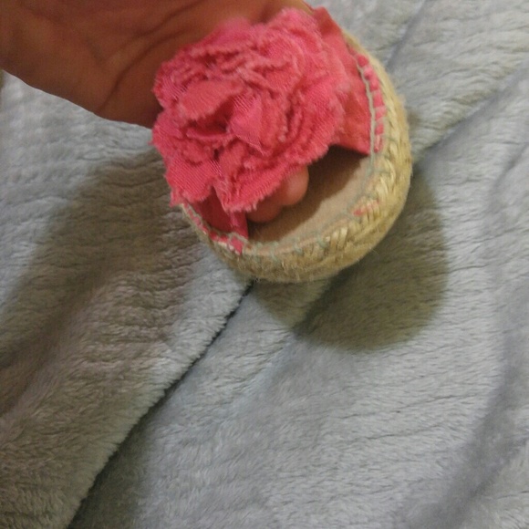 Pink Flower Bongo Flats/Espadrilles - Picture 3 of 6