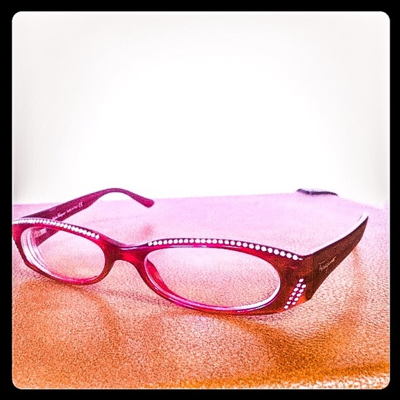 Salvatore Ferragamo red eyeglasses - Picture 2 of 8