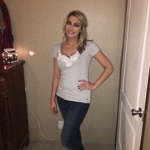 Gray hollister top