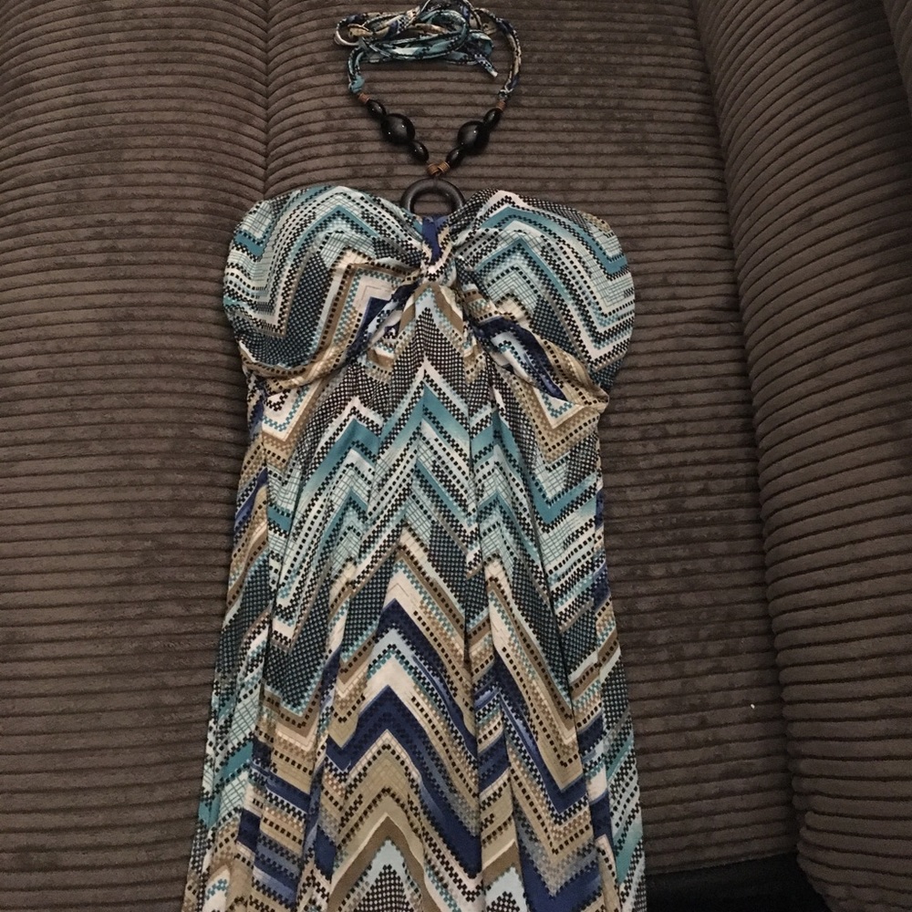 Long silky summer maxi dress