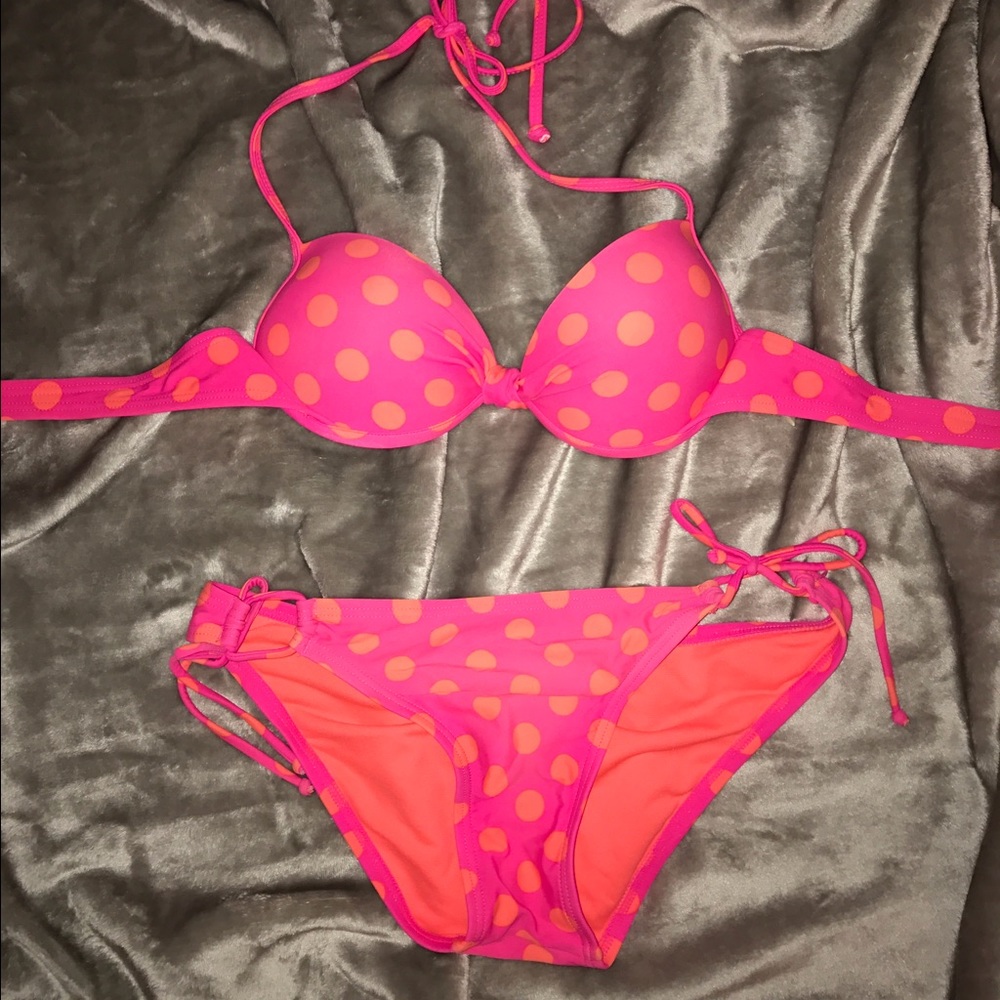 Pink Polkadot Bikini!