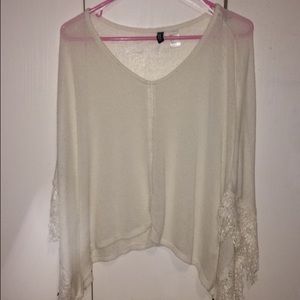 White fringe top